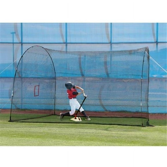 Heater Sports HomeRun Lite-Ball Batting Cage DuraFlex Fiberglass Frame, 12' x 12' x 10'
