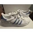 thumbnail image 1 of USED Ad-id-as Superstar II White BlueBird MetalSilver Mens Size 12, 1 of 6