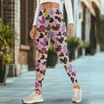 thumbnail image 4 of Renewold Leopard Print Love Pink Yoga Leggings with Pockets for Women Athletic Pants High Waist Ultra Soft Hip Lift Ankle Pants Printed Leggings 4 Way Stretch Plus Size, XS, 4 of 8