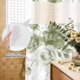 thumbnail image 3 of No Hook Shower Curtain, Sage Green Flower Shower Curtains for Bathroom with See Through Top Window, Watercolor Gradient Retro Floral Waterproof & Washable Bath Curtain Extra Long 72"x96", 3 of 9