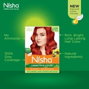 Nisha Creme Hair Color | Permanent Long Lasting Red Hair Dye Colour Kit | Copper Red | Mini Box 40gm / 1.35 Oz