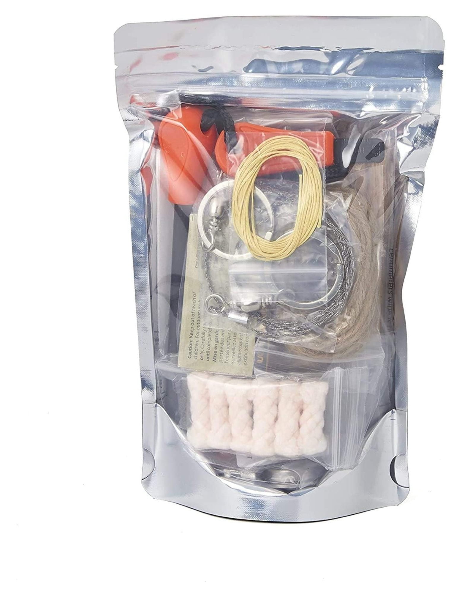 Fire Starting Kit, 33 Pieces Outdoor Survival Kit, Resealable Waterproof Bag, Includes Survival Information Sheet, Gear & Accessories