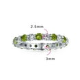thumbnail image 4 of Bling Jewelry Womens Two Color Cubic Zirconia Stackable CZ Eternity Band Ring Sterling Silver, 4 of 6
