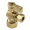thumbnail image 1 of Kingston Brass KF5330BB Baseline 5/8-Inch x 3/8-Inch OD Comp Angle Stop Valve, Brushed Brass, 1 of 2