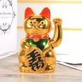 thumbnail image 3 of Gato de la suerte Maneki Neko TQEHS que hace señas con dinero y agita batería Feng, 3 of 6