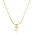 thumbnail image 2 of Funie Femmes Pendentif Collier Lettre Hip Hop Incrusté Strass Serpent Chaîne Clavicule Bijoux Cadeaux, 2 of 7