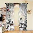 thumbnail image 4 of WNOOHIY Festive Christmas Snowman Pine Tree Light-filtering Window Curtains Decorations for Bedroom and Living Room, 2 Panels, 4 of 8
