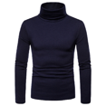 thumbnail image 1 of xiaxaixu Men Winter Pullover, Turtle Neck T-shirt, Solid Color Slim Fit Tops, 1 of 5