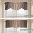 thumbnail image 5 of Tie Up Valance Curtain for Kitchen, Modern Dark Brown Color Gradient Rod Pocket Short Curtains Adjustable Tie-Up Shade Valances, Minimalist Art Ombre Window Treatment for Bathroom Living Room Bedroom, 5 of 9