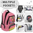thumbnail image 6 of HUIACONG 17 Inch Just A Girl Who Loves Baseball Backpack for Students 12-18, Durable Donut Print School Bookbag for Middle High School Teens, 6 of 7