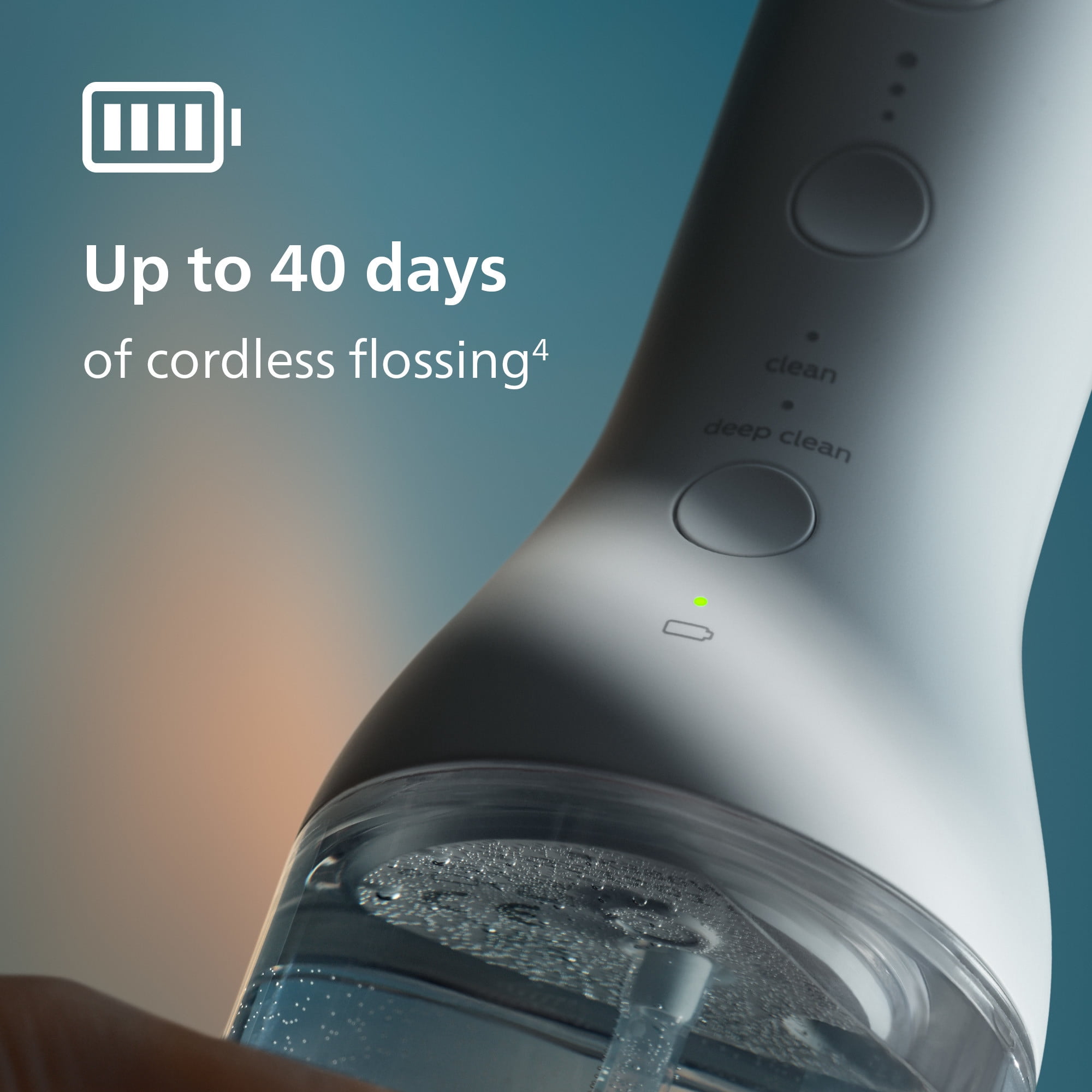 (3 pack) Philips Sonicare Cordless Power Flosser 3000, White, HX3826/21