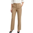 thumbnail image 3 of Oksale Business Casual Pants for Women Office Wear Straight Leg Dress Pants with Pockets Stretch High Waisted Work Pants Khaki S, 3 of 7