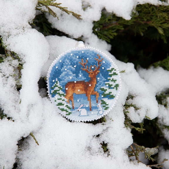 Christmas tree toy cross-stitch kit T-16C Set of pictures "Winter evening"