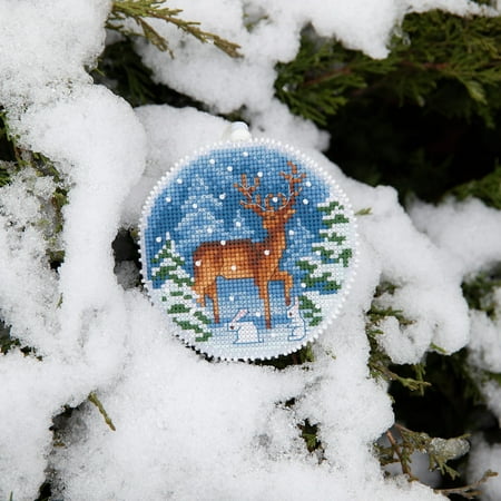 UPC: 4823069638801 | Christmas tree toy cross-stitch kit T-16C Set of pictures Winter evening