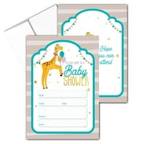 Stonehouse Collection Giraffe Baby Shower Invitations, 25 Fill-in Cards with Env