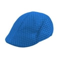 thumbnail image 2 of Gorra plana de malla para hombre, sombrero de verano transpirable para pescar de mediana edad y ancianos Azul, 2 of 9