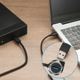thumbnail image 6 of USB3.0 Panel Mount Adapter, Female to Female Panel Mount Connector Socket Round USB Data Extension Coupler Adapter with Dust Cover for Data Transfer/Charging, Silver, 6 of 7