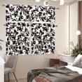 thumbnail image 4 of Black Cow Spot Print 3 Piece Kitchen Window Curtain Panel Tiers and Valance Set Kitchen Curtain Set Kitchen Curtain Set with Valance Home Decor 53.9x17.7 Inch+27.5x36 Inch*2, 4 of 5