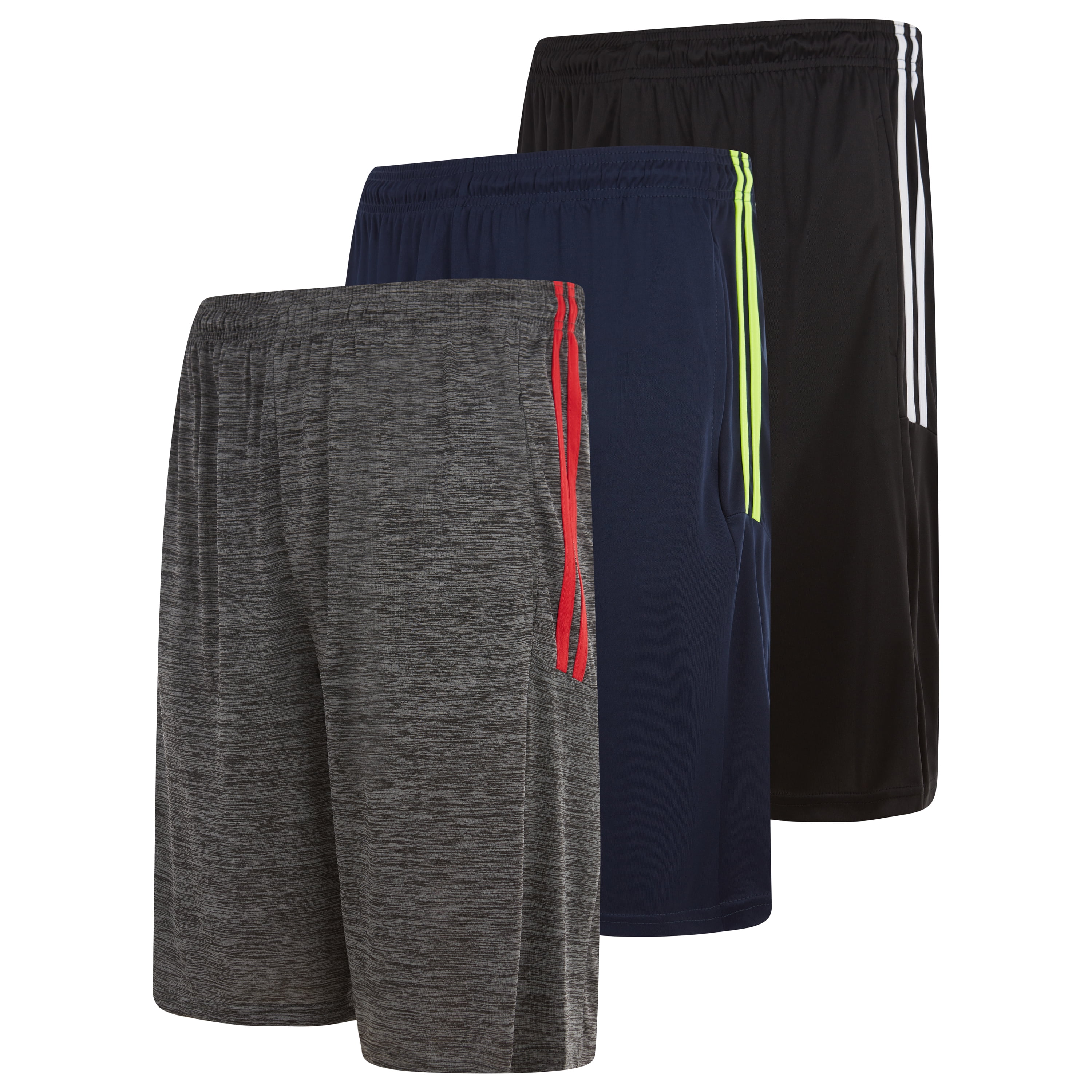 Daresay Men's 3Pack Dry Fit Basketball Athletic Shorts with Drawstring