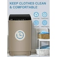 thumbnail image 3 of 17.7 lbs Full Automatic Washing Machine with LED Display Compact Washing Machine with Drain Dump, 10 Wash Programs and 8 Water Levels Ideal for Dorms, Apartments, Coffee Gold, 3 of 14