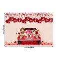 4PCS Valentine's Day Love Truck Pattern Stain Proof Tablecloth Placemat