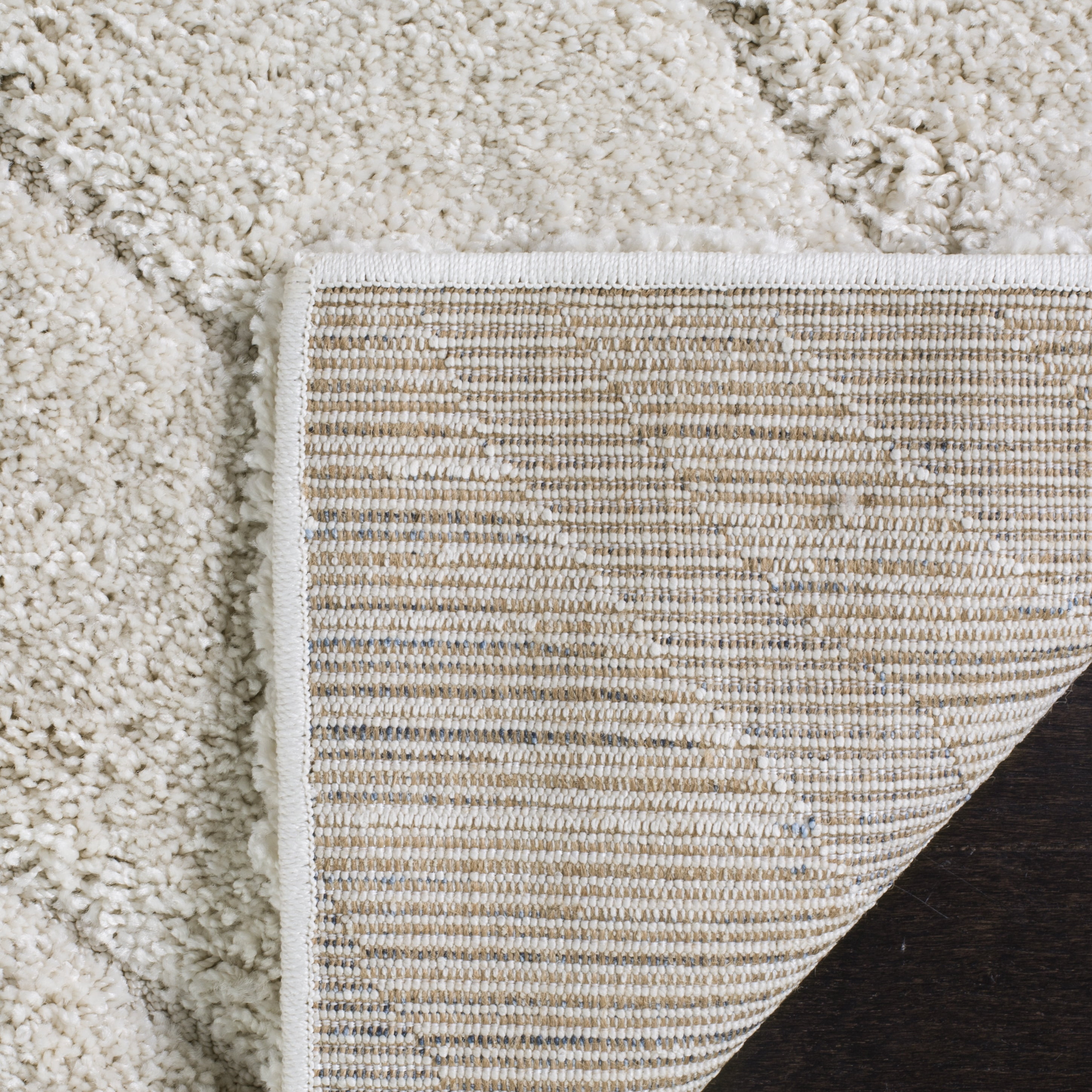 Safavieh Florida Tabitha Geometric Shag Area Rug, Creme, 11' x 15'