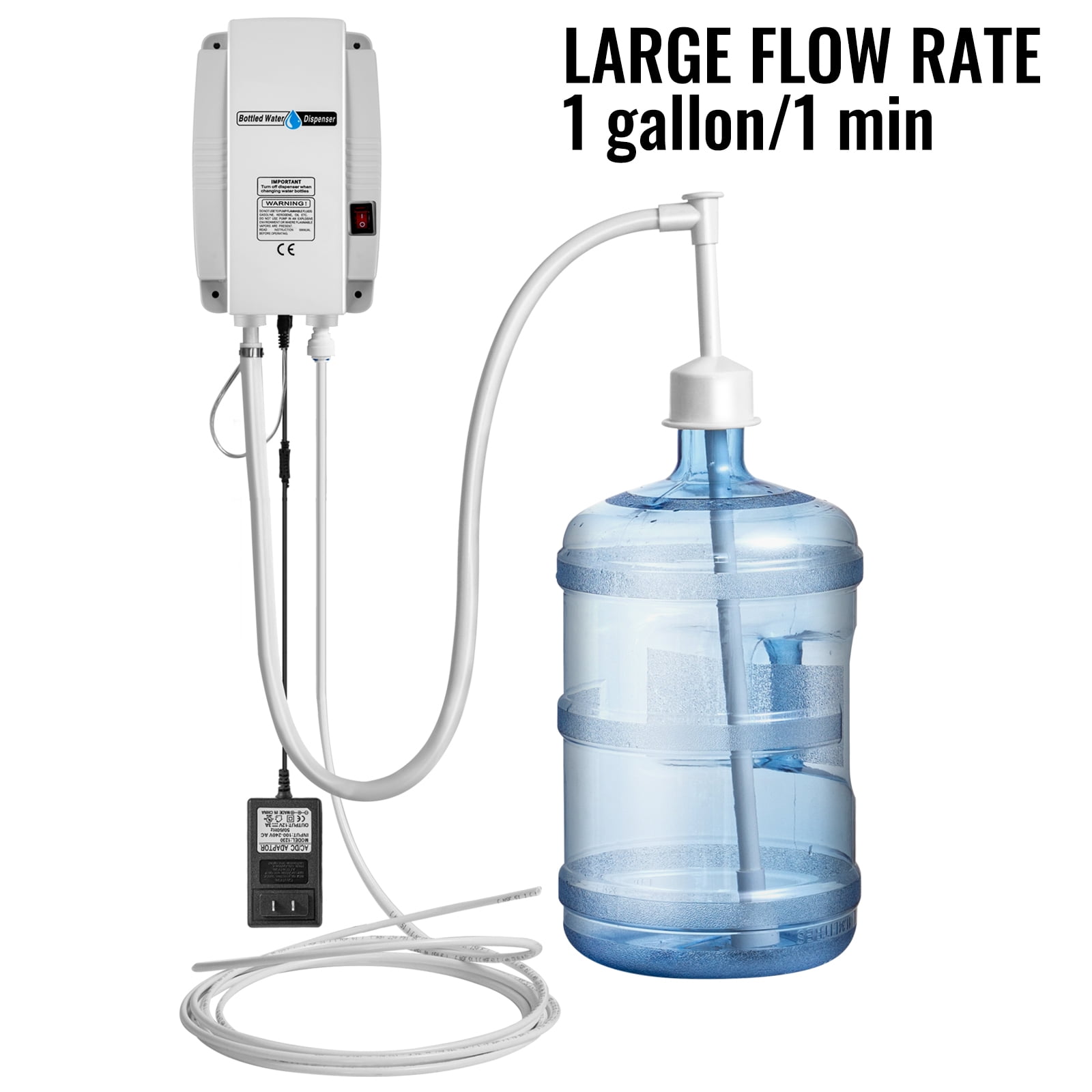 VEVOR 1 Gallon Fast Water Dispenser Bottled Water Dispensing Pump System
