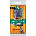 thumbnail image 1 of BIC Sensitive 3 Disposable Razors for Men With 3 Blades for Sensitive Skin, 5 Ct Shaving Razors, 1 of 7