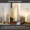 thumbnail image 3 of Modern Floor Lamp, Dimmable 3 Levels Brightness Paper Tall Lamp Standing Lamps with Lampshade, 55'' Minimalist Floor Lamps for Office, Kids Room, Reading, Home Decor (White) C95, 3 of 3