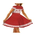thumbnail image 4 of Robe de Noël pour Femmes à Manches Courtes Robe de Dessin Animé pour les Vêtements de Fête de Vacances, 4 of 5