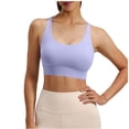 thumbnail image 2 of YFNNUP Wireless Bra for Women Seamlesss Sport Bralettes Full Coverage Bras Comfortable Gym Athletic Bralette Blue S, 2 of 7
