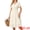 Apricot, variant on DARING DIVA Women's Smocked Tie V Neck Short Sleeve Flowy Midi Dress S Wine Red