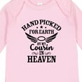 thumbnail image 4 of Inktastic Handpicked for Earth by My Cousin in Heaven with Angel Wings Boys or Girls Long Sleeve Baby Bodysuit, 4 of 5