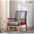 thumbnail image 6 of iooHug Mid-Century Modern Arm Chair, 25" Wide Accent Chair with Microfiber Upholstery for Living Room, Bedroom, 6 of 7