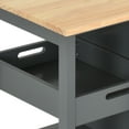 thumbnail image 6 of Uforic Kitchen Storage Cart with Shelves & Drawers, Rolling Kitchen Island, Gray, 6 of 8