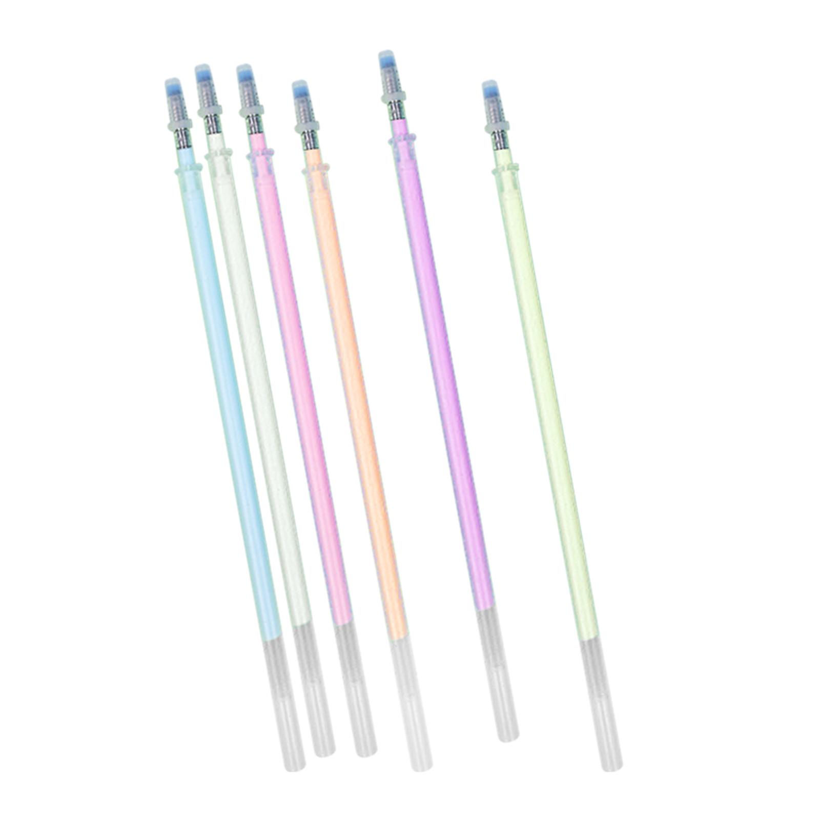 6 Pieces Quick Dry Press Pen with Refills Birthday Gifts DIY Diary Accs Coating Width 1mm Dot Glue for Scrapbooking Flyers Posters