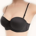 thumbnail image 4 of Amidoa Bras for Older Women Black Demi-Cup Underwire Push-up Solid Bras Women Lingerie L, 4 of 6