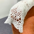 thumbnail image 5 of Holzlrgus 2-Pieces Handmade Cotton Crochet Doilies Rectangle Lace Table Crochet Placemats 10.6x16.9 Inch (White), 5 of 7
