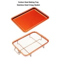 thumbnail image 4 of Non-Stick Baking Tray with Grill Crispy Basket Copper Crisper Air Fryer Pan, 4 of 4
