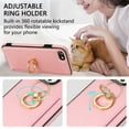 thumbnail image 4 of Allytech iPhone 7/8 Wallet Case, iPhone SE 2020/2022 Case with Ring Holder, PU Leather Kickstand Shockproof Anti-Scratch Cash Pocket Wallet Case Cover for Apple iPhone 7/8 SE 3rn 2nd Gen - Pink, 4 of 8