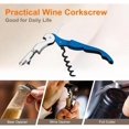 thumbnail image 4 of Wine Bottle Opener,Corkscrew Wine Opener,Wine Key for Servers Bartenders, 3 in 1 Stainless Steel Double Hinged Cork Screw (05, Blue), 4 of 7