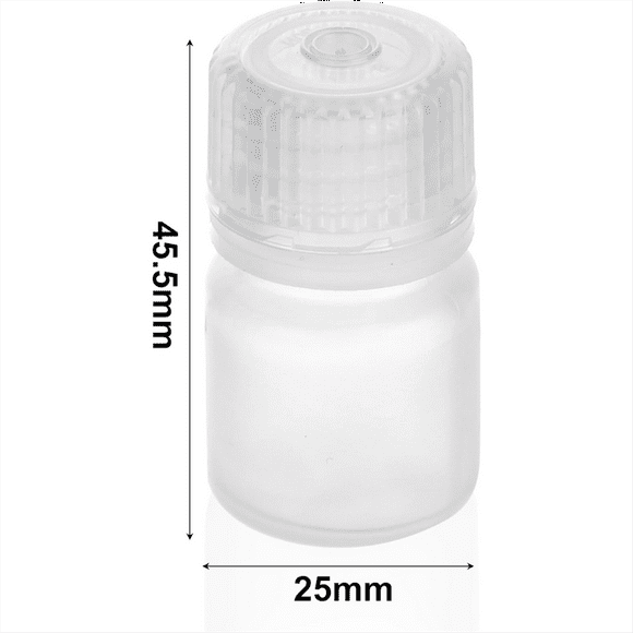 50 Pcs 8Ml Plastic Bottle, Wide Mouth Reagent Bottle, Small Empty Bottles, Polypropylene Sample Bottle
