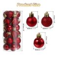 thumbnail image 2 of 24Pcs 1.1' Bolas de Navidad Adornos Conjunto de Bolas Colgantes irrompibles Unique Bargains Rojo Vino, 2 of 7