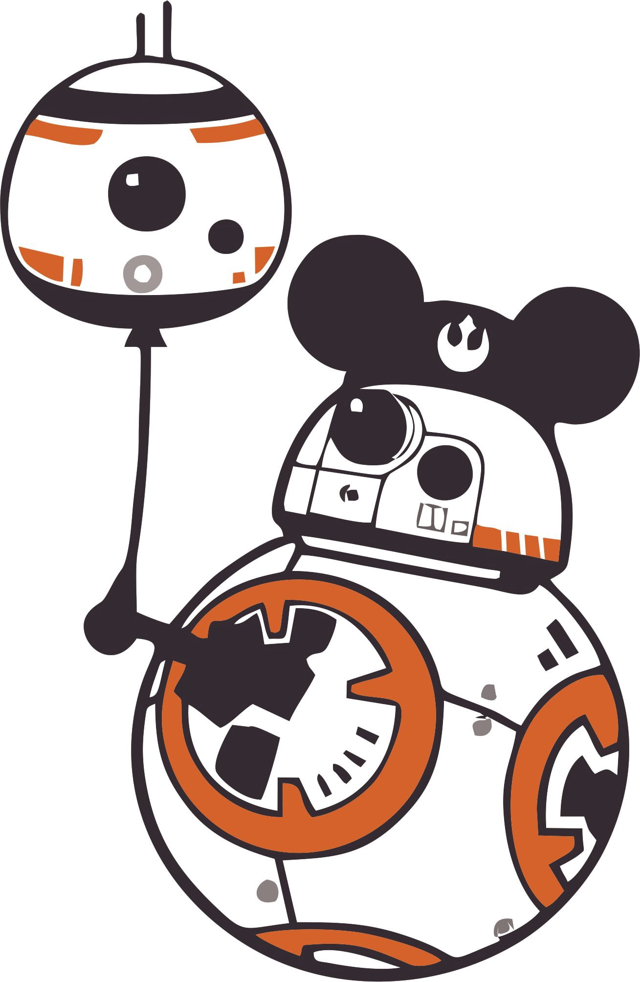 Star Wars Droid 8 Robot Cartoon Character Wall Art Vinyl Sticker Design Decal Girl Boy Kids Bedroom Nursery Kindergarten Fun Home Children Room Decor Sticker Wall Art Vinyl Decor Size 10x8 Inch