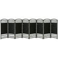 thumbnail image 2 of Red Lantern 3 ft. Short Fiber Weave Folding Screen - Black - 8 Panels, 2 of 7