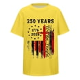 thumbnail image 3 of 250 Anniversary Usa Shirt Boys Casual Graphic Shirt Anniversary Print Soft Tee Boys 4Th of July Shirt Yellow 8-9 Years, 3 of 5