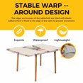 thumbnail image 4 of Watercolor Easter Table Cloths for 4 Foot Rectangle Tables, Cute Rabbits Ears Flowers Bow Spring Beige Patio Waterproof Elastic Fitted Tablecloths, Washable Rectangular Table Cover for Camping, 4 of 8