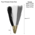 thumbnail image 2 of Uxcell 30 Pcs Faux Pampas Grass, 17.7 Inch Black/White/Gray Fluffy Artificial Pampas Grass Decor for Living Room, 2 of 6