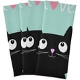 thumbnail image 4 of Cute Valentine Cat Kitchen Dish Towels Set of 6 Absorbent Hand Towels, Lint-Free 18"x28" Love Blue Dishcloths Fast Drying for Cooking Baking Home Clean, 4 of 5