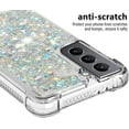 thumbnail image 3 of Samsung Galaxy S21 5G Case, Bling Glitter Liquid Clear Case Floating Quicksand Shockproof Protective Sparkle Silicone Soft TPU Case for Samsung Galaxy S21 5G, 3 of 5